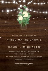 Rustic mason jar - Wedding Invitation